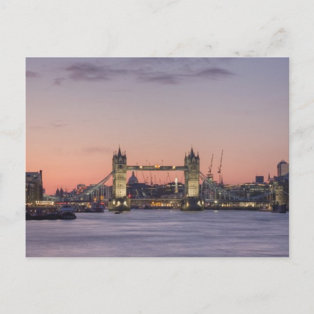 Tower Bridge Sunset Postcard Postkarte (Vorderseite)