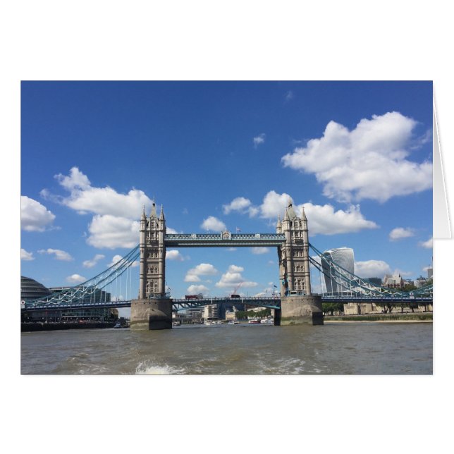 Tower Bridge Thames River London England UK Foto (Vorderseite (Horizontal))