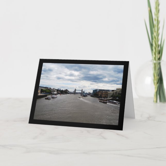 Tower Bridge & Themse Landschaft Karte (Vorderseite)