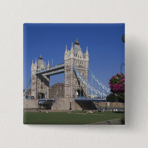 Tower Bridge, Themse, London, England Button