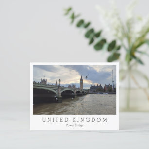 Tower Bridge und Big Ben, Abend, London, England Postkarte