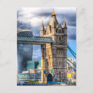 Tower Bridge und City Postkarte