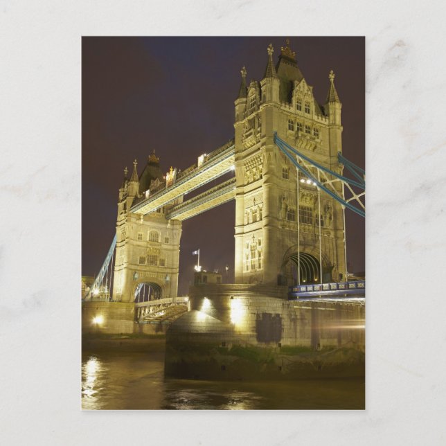 Tower Bridge und die Themse bei Sonnenuntergang, L Postkarte (Vorderseite)