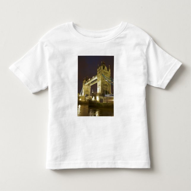 Tower Bridge und River Thames at dusk, London, Kleinkind T-shirt (Vorderseite)