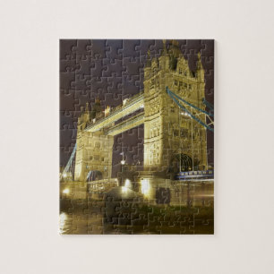 Tower Bridge und Themse in der Dämmerung, London, Puzzle