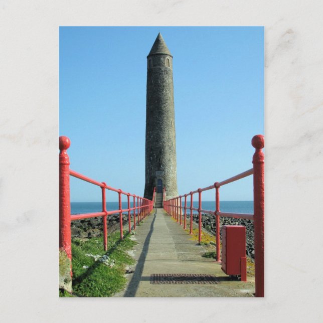 Tower by Irish Sea Postcard Postkarte (Vorderseite)
