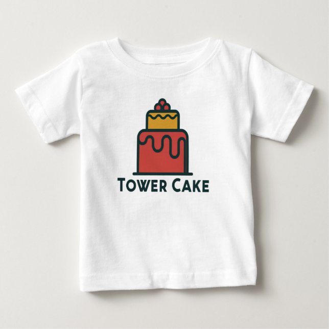 Tower Cake Adorable Baby Fine Jersey T-shirt (Vorderseite)