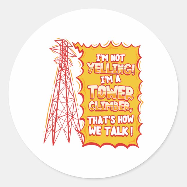 Tower Climber Industrial Climber Sticker  (Vorderseite)