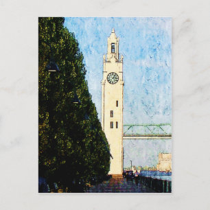 Tower Clock in Montreal Postkarte