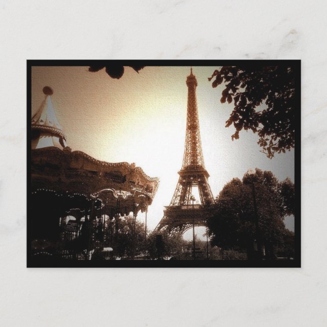 Tower Eiffel 2 Postkarte (Vorderseite)