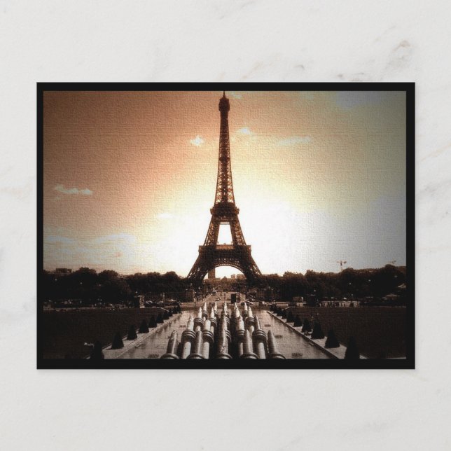 Tower Eiffel 4 Postkarte (Vorderseite)