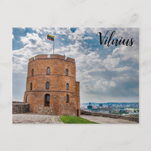 Tower Gediminas in Vilnius, Litauen Postkarte (Vorderseite)