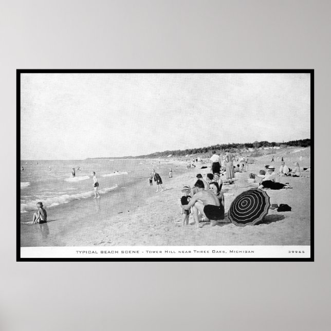 Tower Hill in der Nähe von Drei Eichen, Michigan Poster (Vorne)