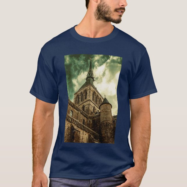 Tower Le Mont Saint Michel, Frankreich T-Shirt (Vorderseite)