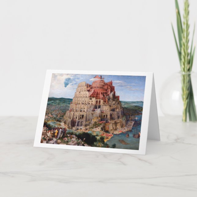 Tower of Babel, Pieter Bruegel the Elder, 1563 Karte (Vorderseite)
