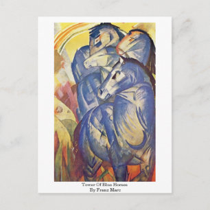 Tower of Blue Horses von Franz Marc Postkarte