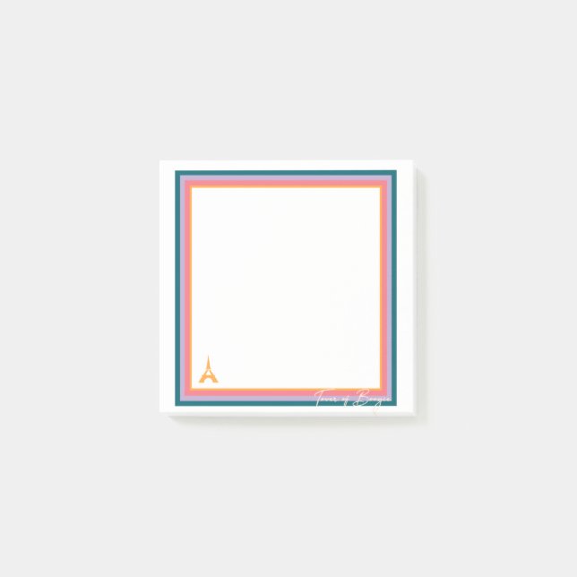 Tower of Bougie Post-It® Notes, 3" x 3" Post-it Klebezettel (Vorderseite)