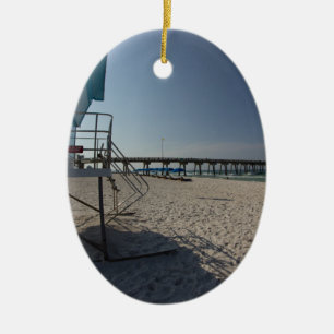 Tower of Lifeguard am Panama City Beach Pier Keramikornament