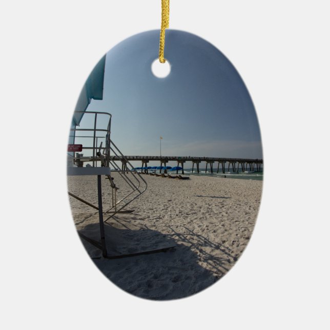 Tower of Lifeguard am Panama City Beach Pier Keramikornament (Vorne)