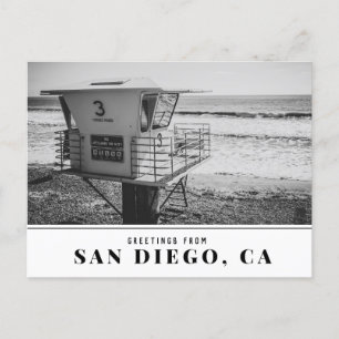 Tower of Lifeguard am Torrey Pines Beach San Diego Postkarte