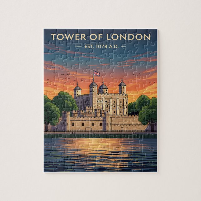 Tower of London at sunset Puzzle (Vertikal)