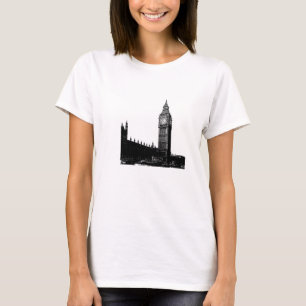 Tower of London Big Ben Black and White Fotografy T-Shirt
