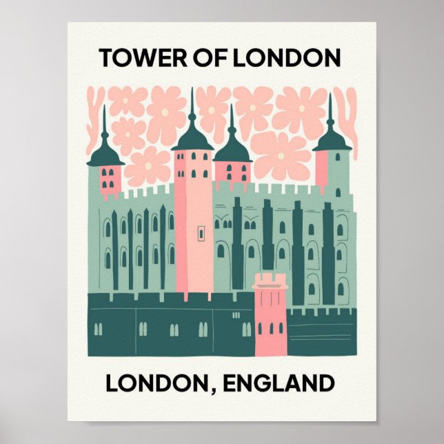 Tower of London England abstrakte Reisemöglichkeit Poster (Vorne)