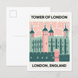 Tower of London England abstrakte Reisemöglichkeit Postkarte