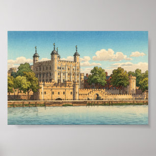 Tower of London Japanischer Holzschnitt Poster