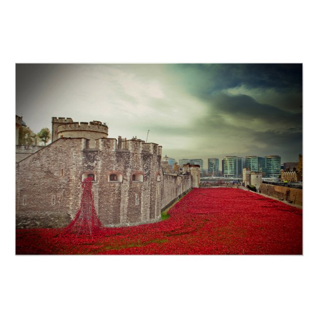 Tower of London Red Poppies Poppy Poster (Vorderseite)