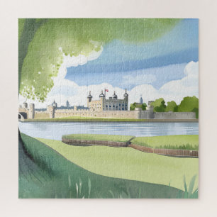 Tower of London   UK Wasserfarbenlandschaft Puzzle