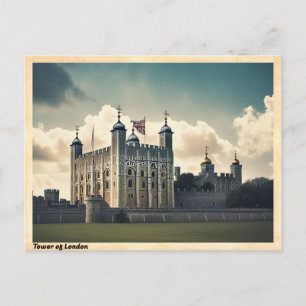 Tower of London Vintage Travel Postkarte