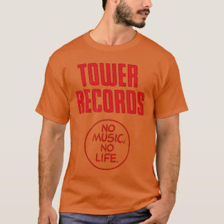 Tower Record Musik Retro Vintage Lebens Mädchenfre T-Shirt