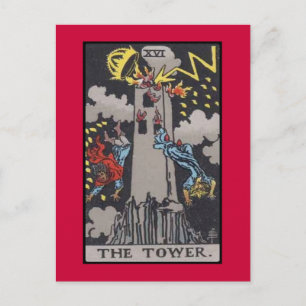 Tower Tarot card image Postkarte