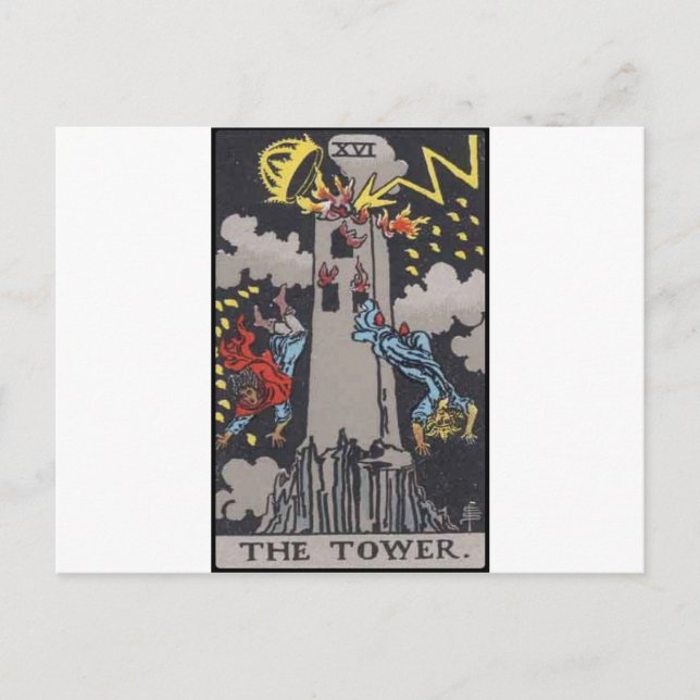 Tower Tarot card image Postkarte (Vorderseite)