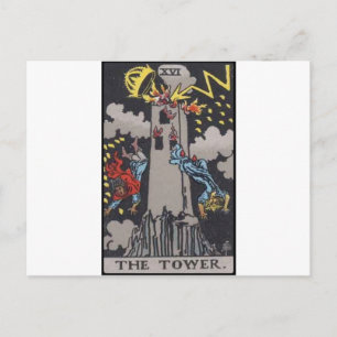 Tower Tarot-Kartenbild Postkarte