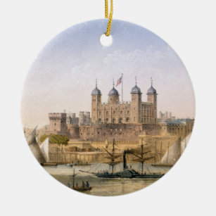 Tower von London, C.1862 (Farbelitho) Keramik Ornament