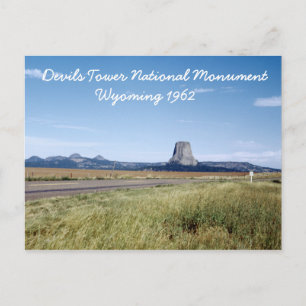 Tower Wyoming Landscape Retro 1962 Postkarte