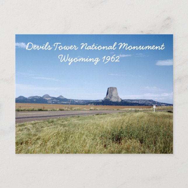 Tower Wyoming Landscape Retro 1962 Postkarte (Vorderseite)