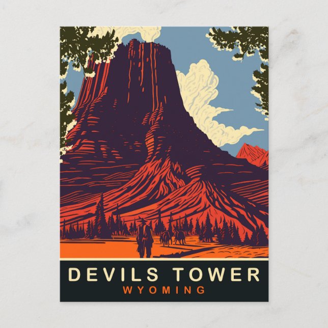 Tower, Wyoming, Reisen Postkarte (Vorderseite)