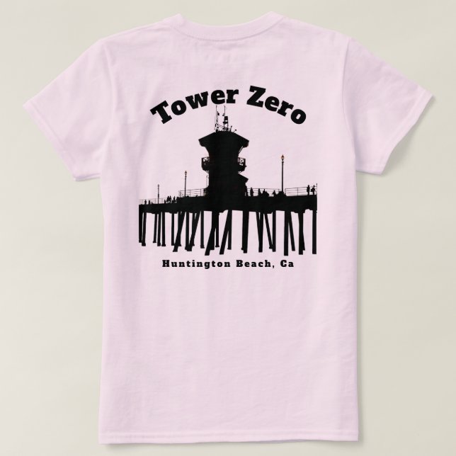 Tower Zero Silhouette  (Frauen)  T-Shirt (Design Rückseite)