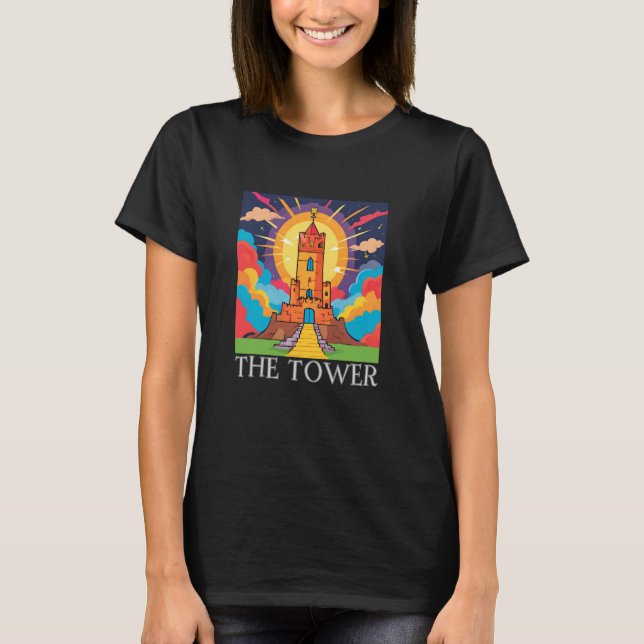 TowerTarot Card, Tower, Tarot, Tarot T-Shirt (Vorderseite)