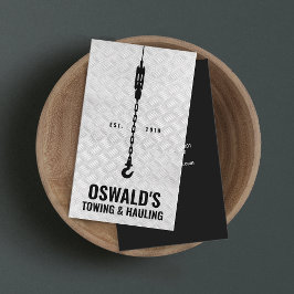 Towing Company Metal Professional Tow Hook Visitenkarte