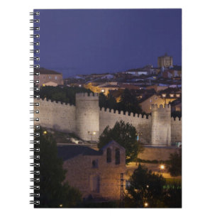 Town walls from Los Cuarto Postes, dusk Notizblock