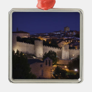 Town walls from Los Cuarto Postes, dusk Ornament Aus Metall