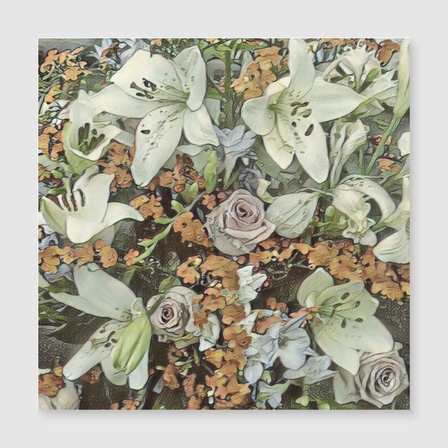 Town world floral 7 magnetkarte (Vorderseite)