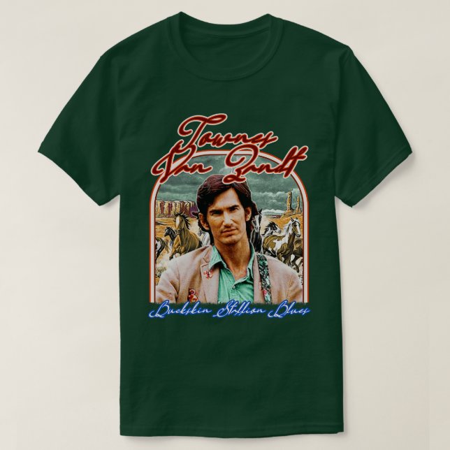 Townes Van Zandt Retro Buckskin Stallion T-Shirt (Design vorne)