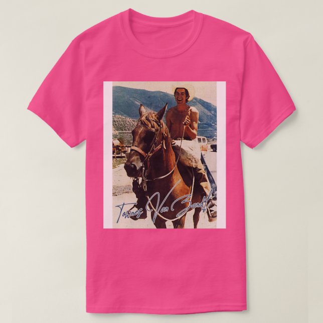 Townes Van Zandt Retro über Reiten Fan Kunst T-Shirt (Design vorne)