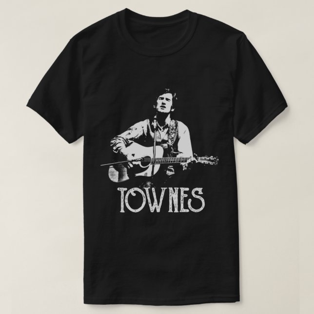 Townes Van Zandt - White Stencil Essential T-Shirt (Design vorne)