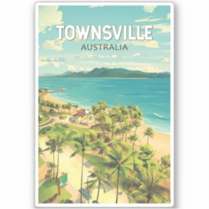 Townsville Australia Reisen Kunst Vintag Aufkleber